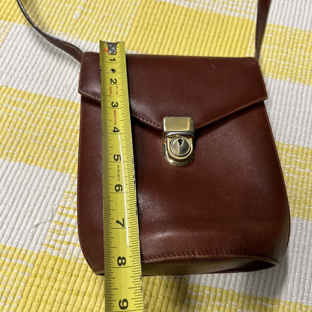 Cole Haan Brown Crossbody Bag Bucket Flap Clasp Limited Edition - Picture 12 of 16